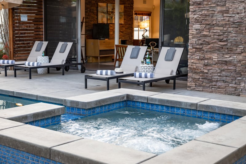 Unwind and recharge with the turned on spa jets