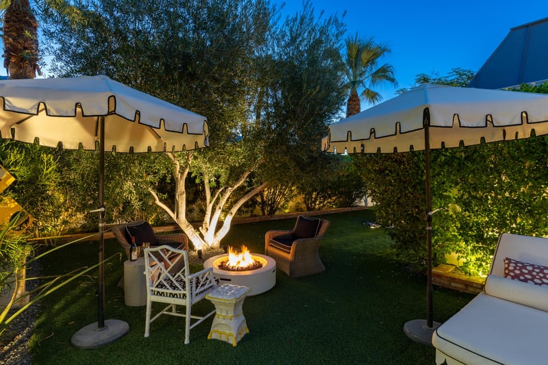 Sip on a cocktail around the firepit