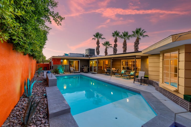 Time for a dip in the pool at sunset