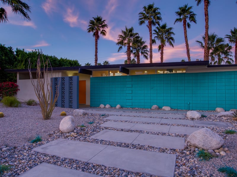 Inviting and colorful entrance