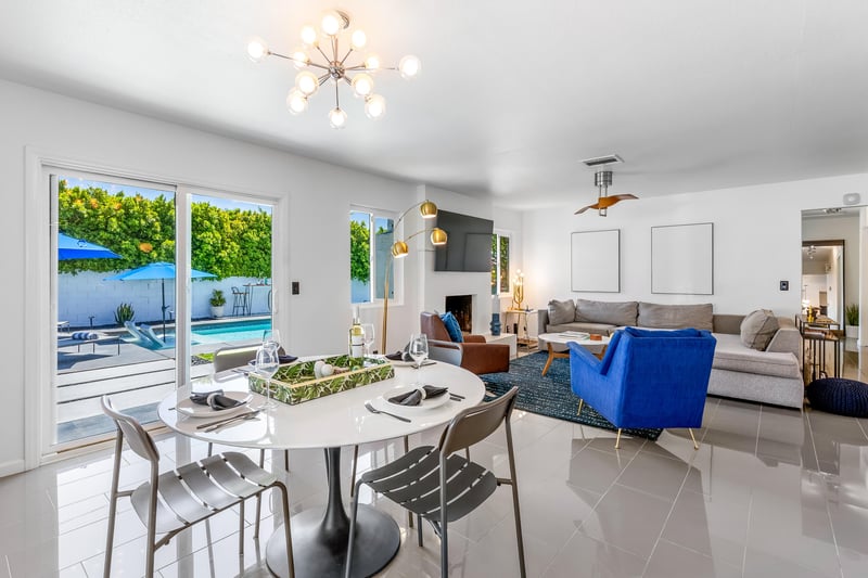 Open concept living spaces