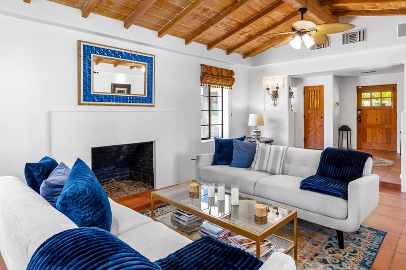 Gorgeous interior spaces with plush seating areas