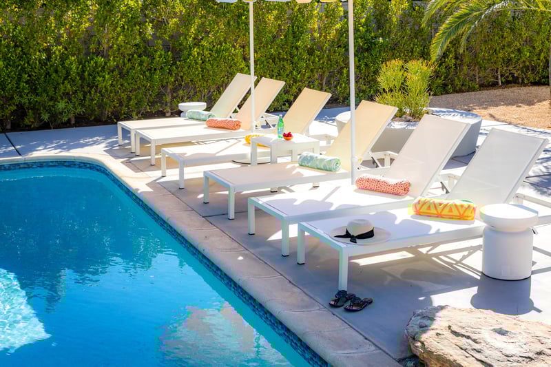 Six chaise lounge chairs