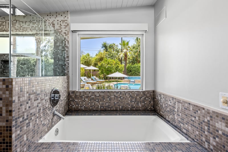 Primary bathroom with soaking tub