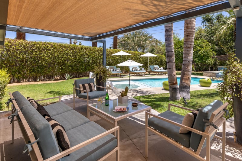 Enjoy shaded lounge areas