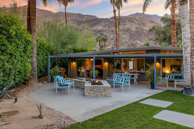Beautiful outdoor space with gorgeous firepit