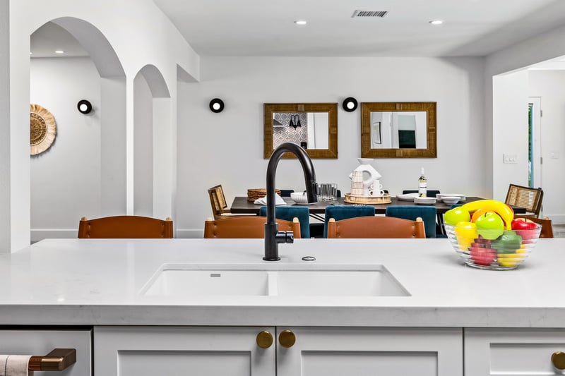 Dual sink kitchen island