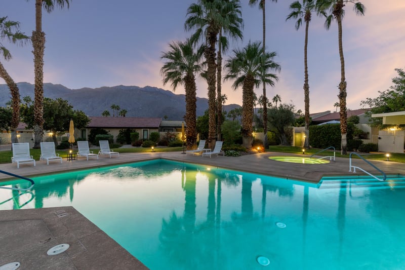 Watch the sunset from the pool