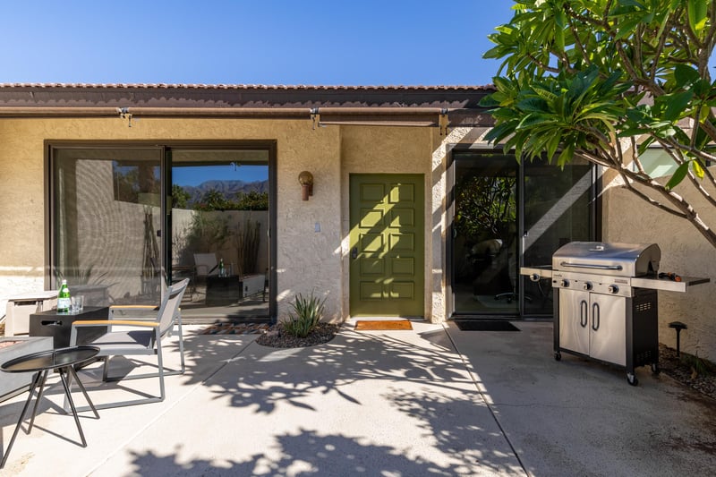 Outdoor patio with BBQ