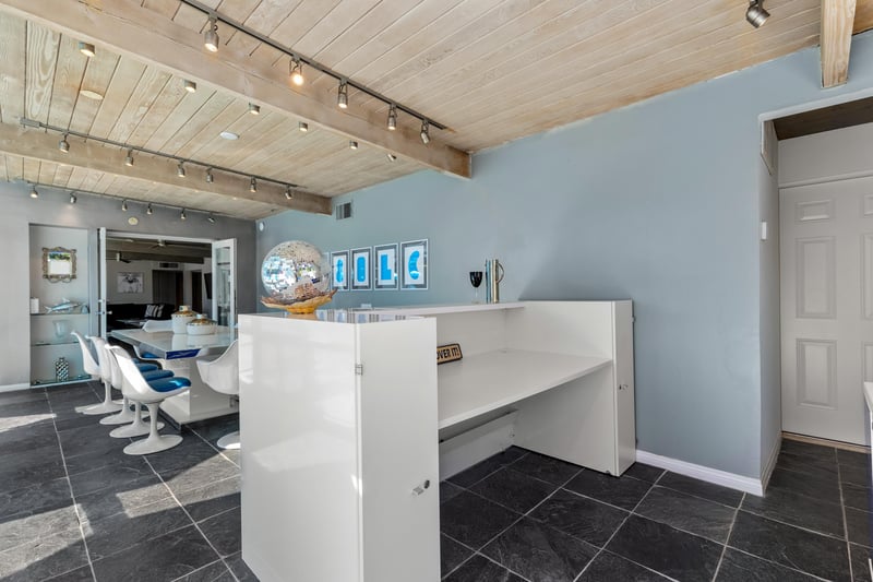 Adjacent bar for easy entertaining