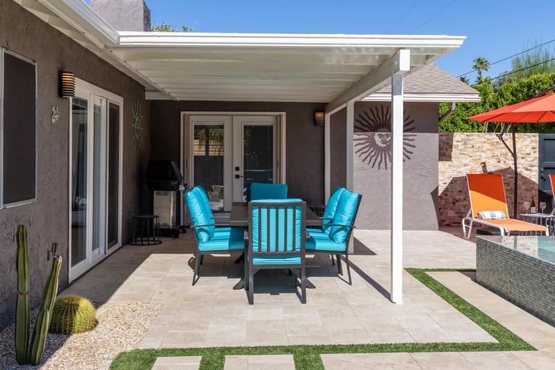 Covered lounge areas