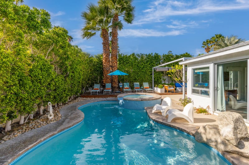 Beautiful landscaping and Palm Trees