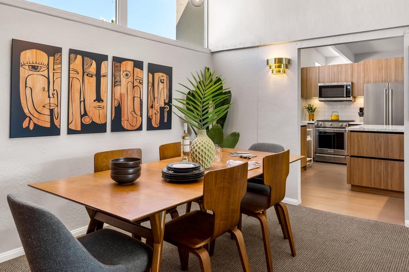 Midcentury dining table for six