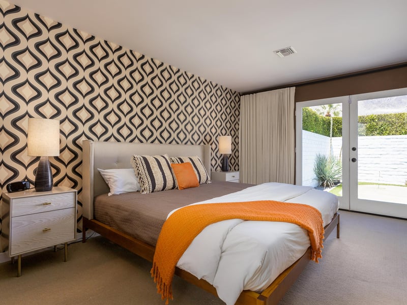 Wake up in the stylish bedroom