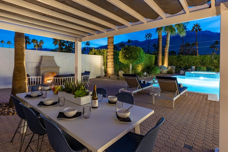 Open air patio dining