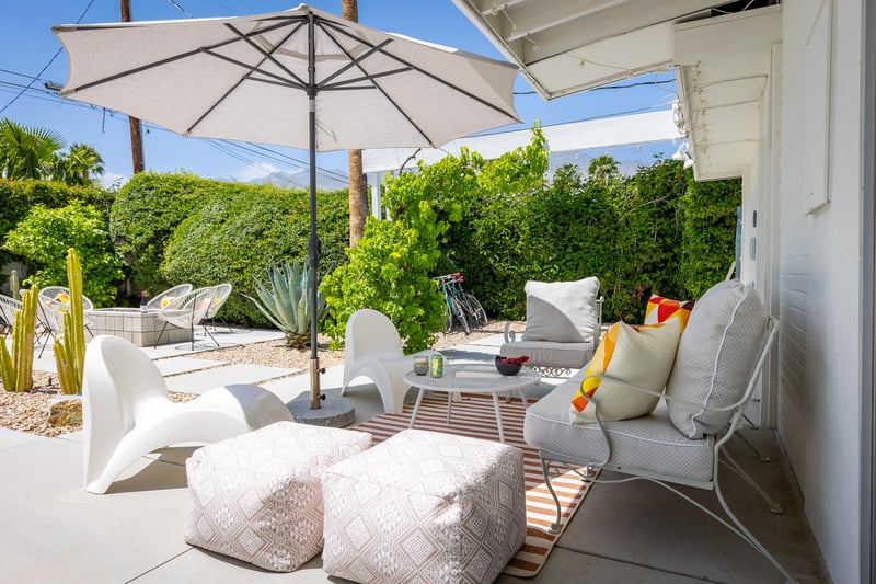 Covered outdoor seating