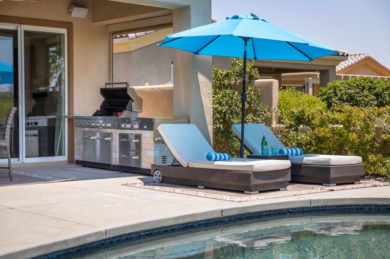 Lounge the day away in the pool