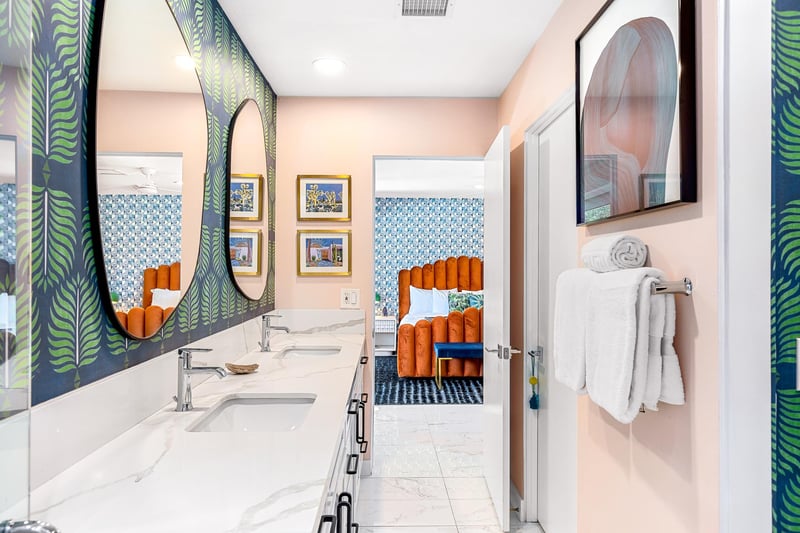 Redesigned primary bedroom en suite