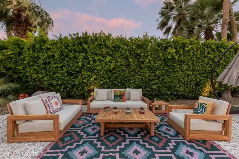 Comfortable outdoor furnishings