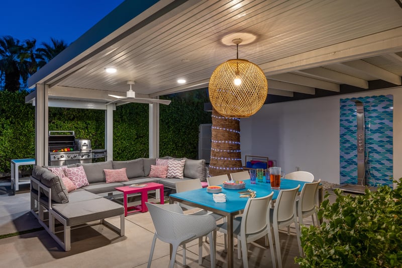 Patio Living Area During Dusk