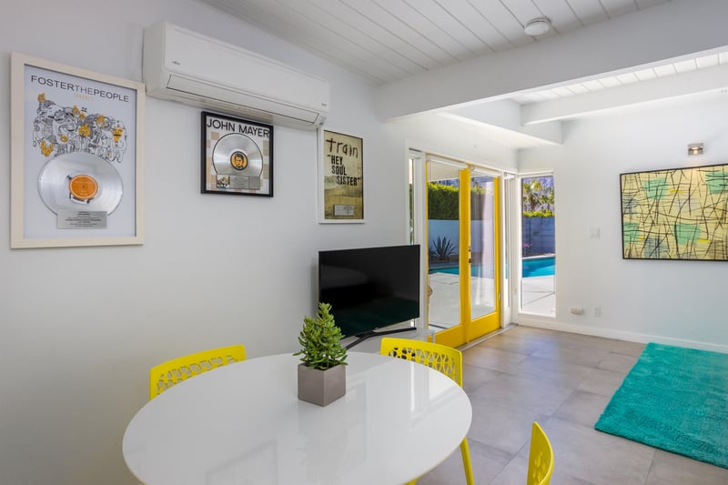 Inches away from the sun soaked patio