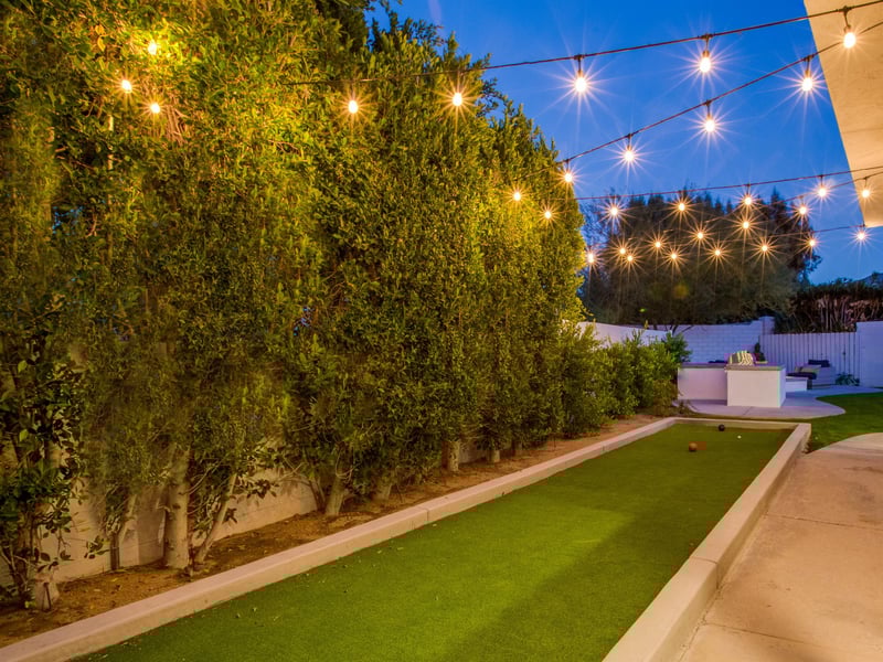 Resortstyle Yard with Bocce Ball Court