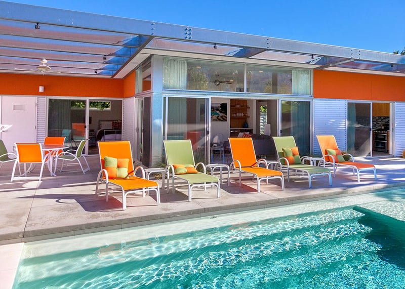 Plenty of poolside chaise lounges