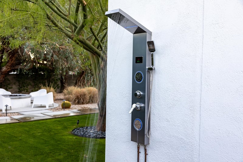 Before you go inside, take a Shower outside