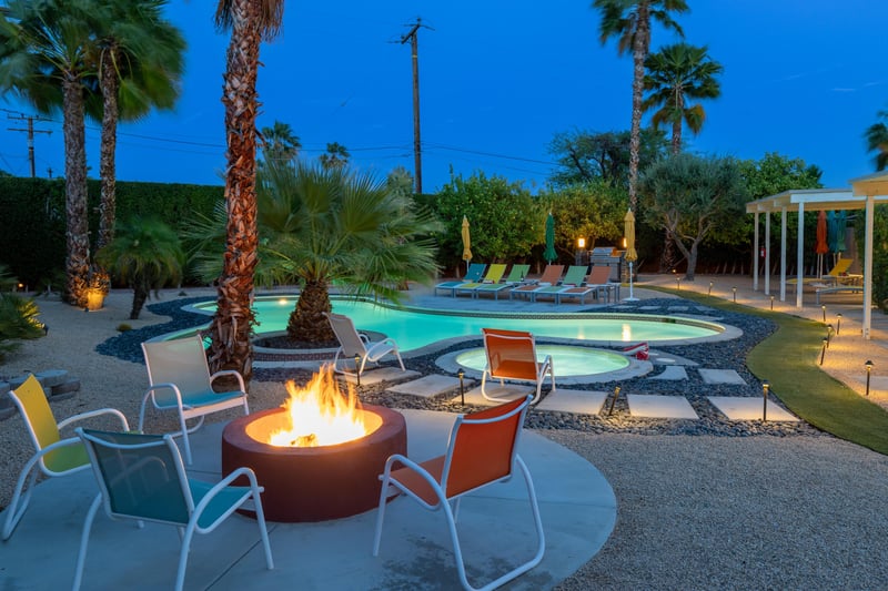 Why not have a glass of wine around the fire pit