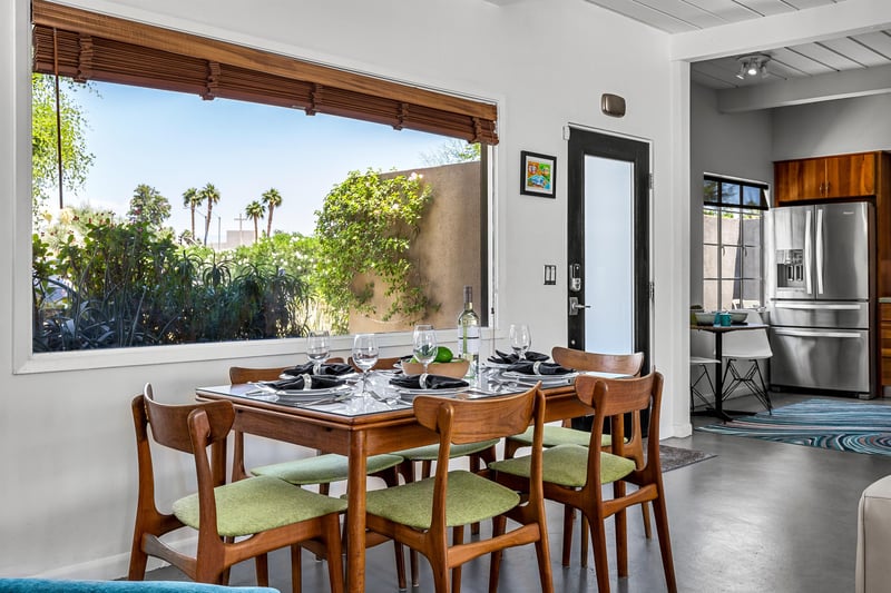 Mid century danish dining upon entering home