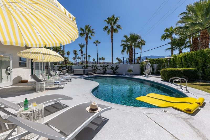 Large private backyard