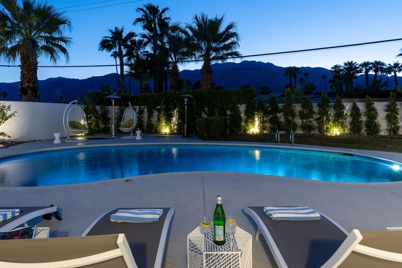 Silhouette mountain views