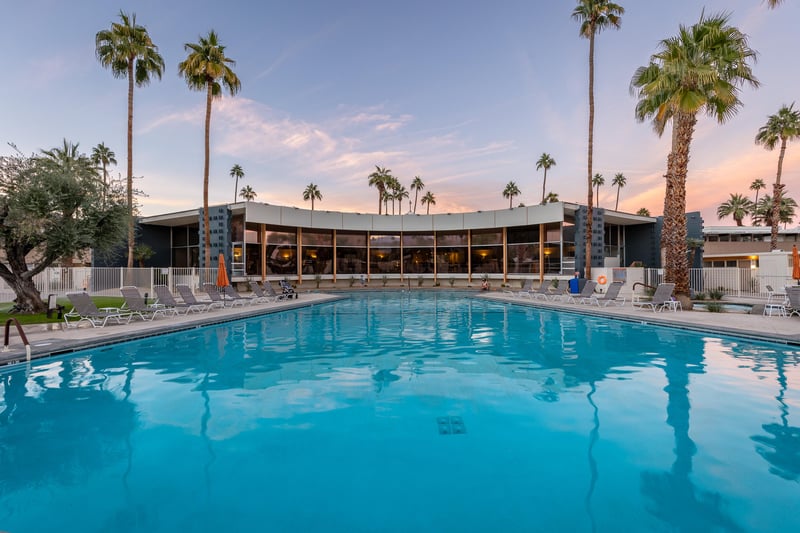 Watch the sunset from the pool