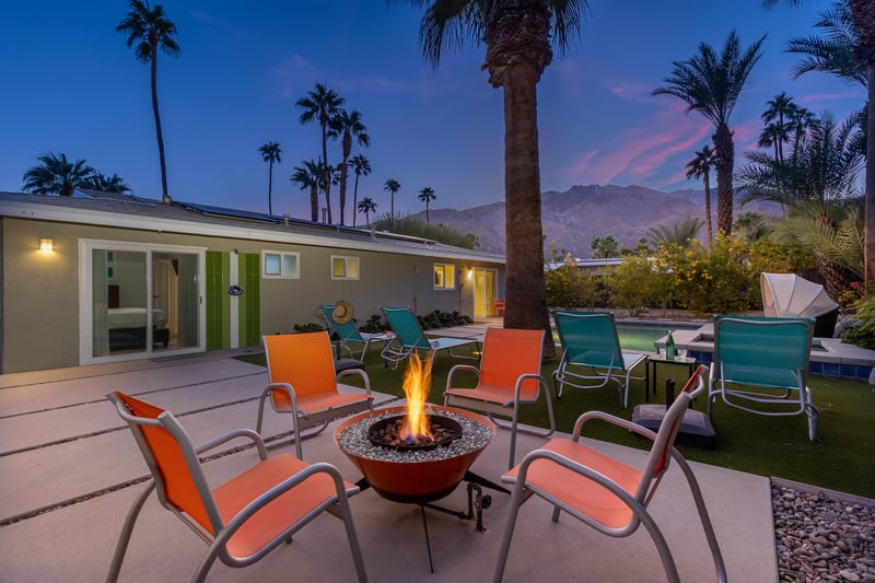 Sit around the fire pit and enjoy your friends