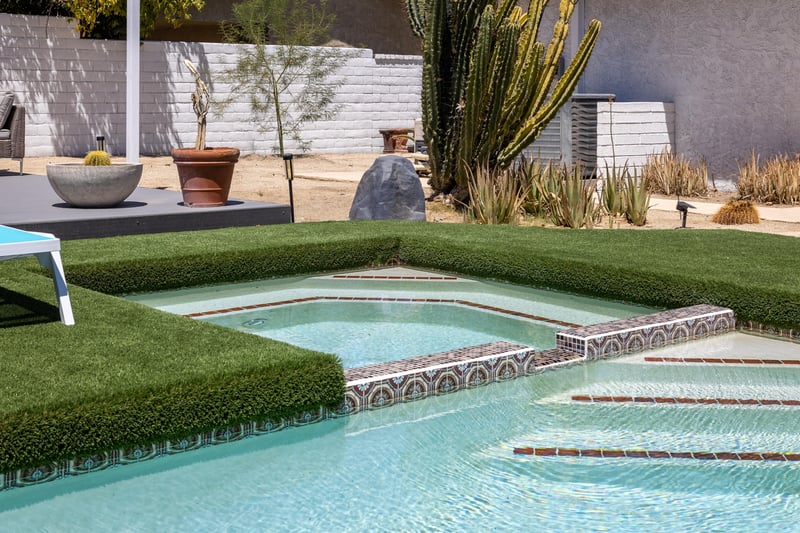 Soak in the inground spa