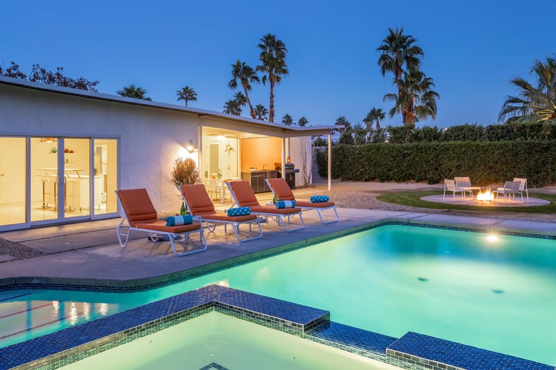 Cool off in the large pool