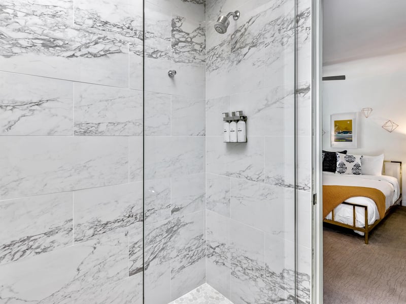 Luxurious walk in shower