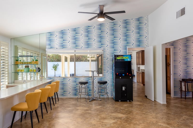 Feel like a kid again playing on the arcade machine