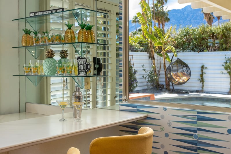 The luxurious bar is ready to entertain