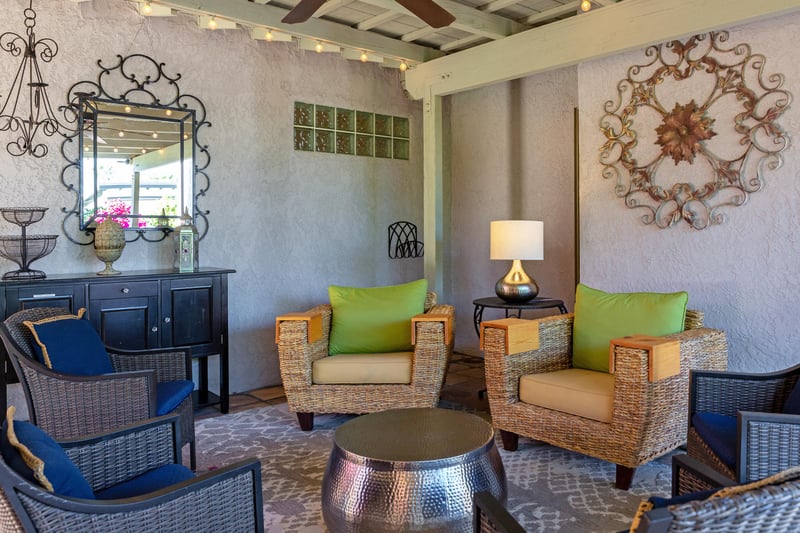 Comfortable outdoor seating