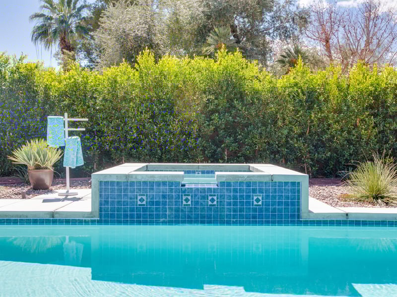 Enjoy the relaxing integrated spa in the private backyard