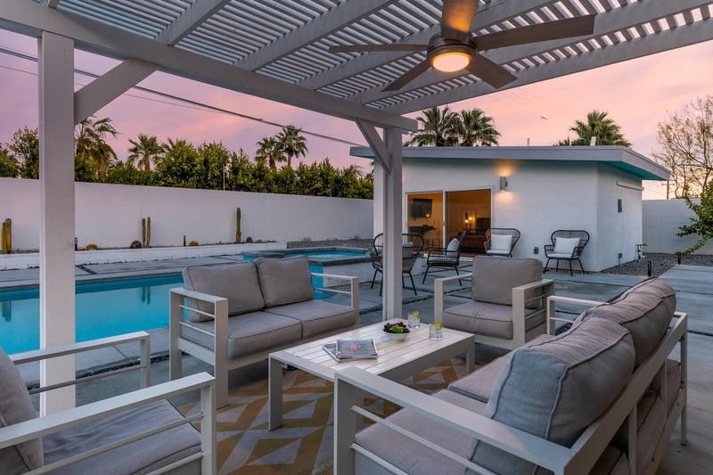 Relax on the outdoor patio