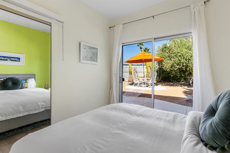 Easy patio access from the bedroom