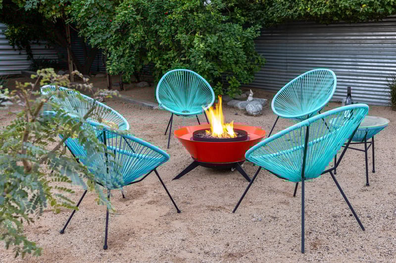 The firepit is the perfect place to hang out with friends and family