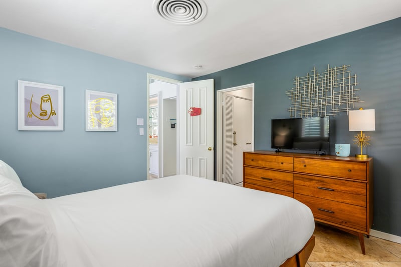 Soothing blue bedroom