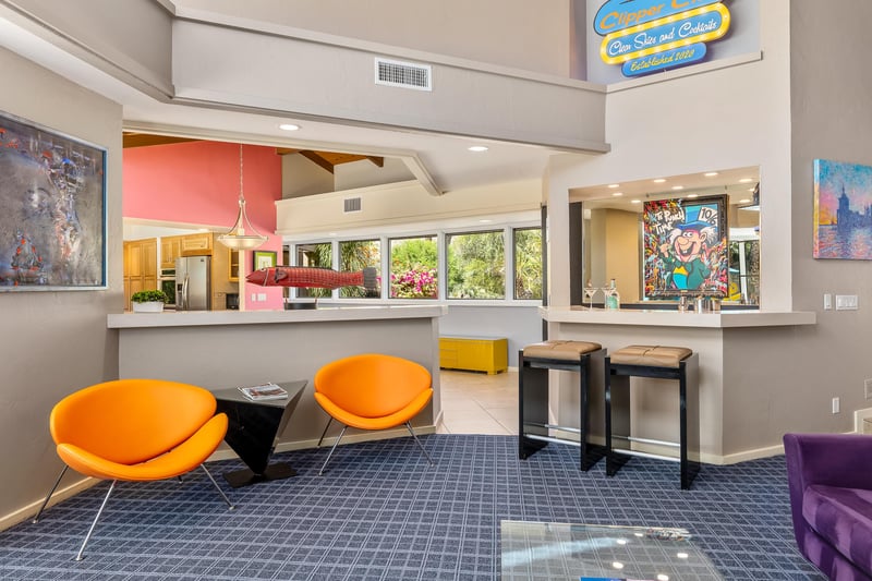 Unique orange chairs