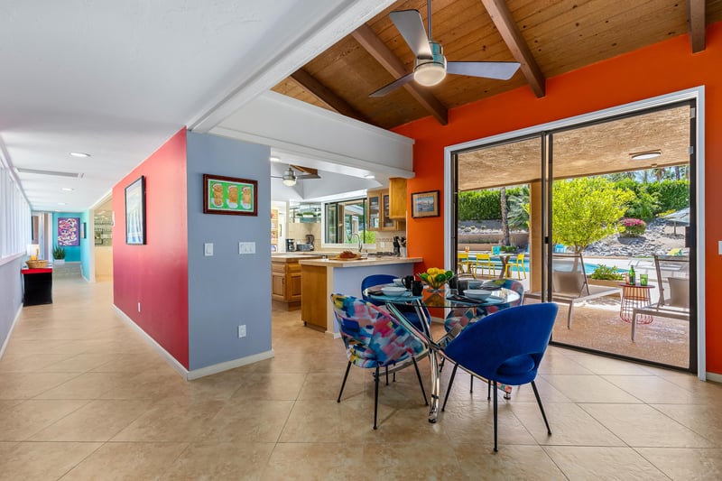 Lovely wood beam ceilings