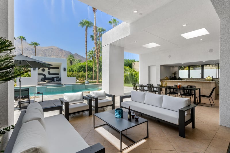 Relax on the outdoor patio