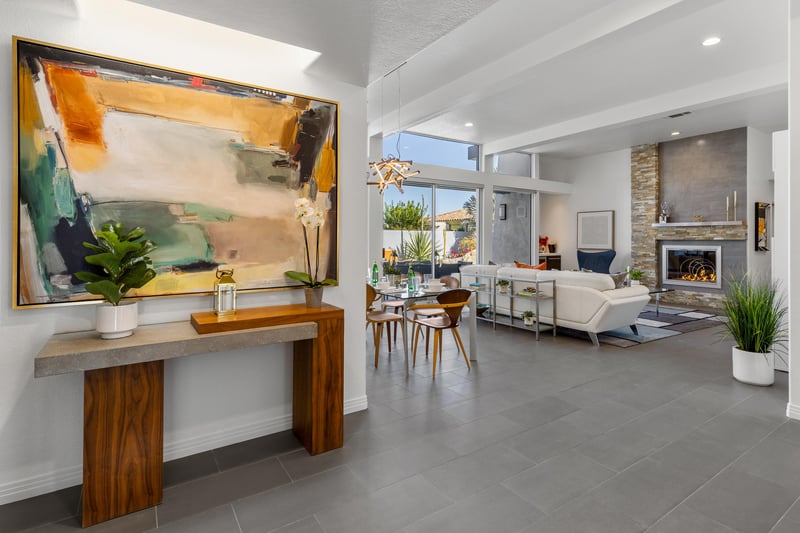 Spacious living and dining room flow outdoors