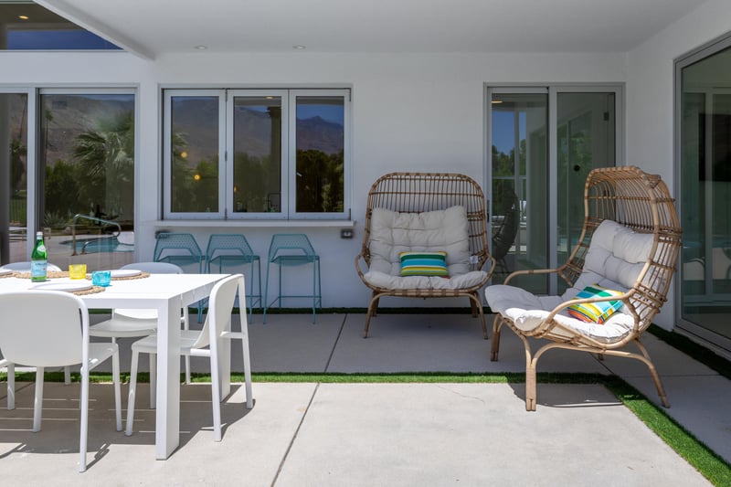 Tons of outdoor lounge spaces